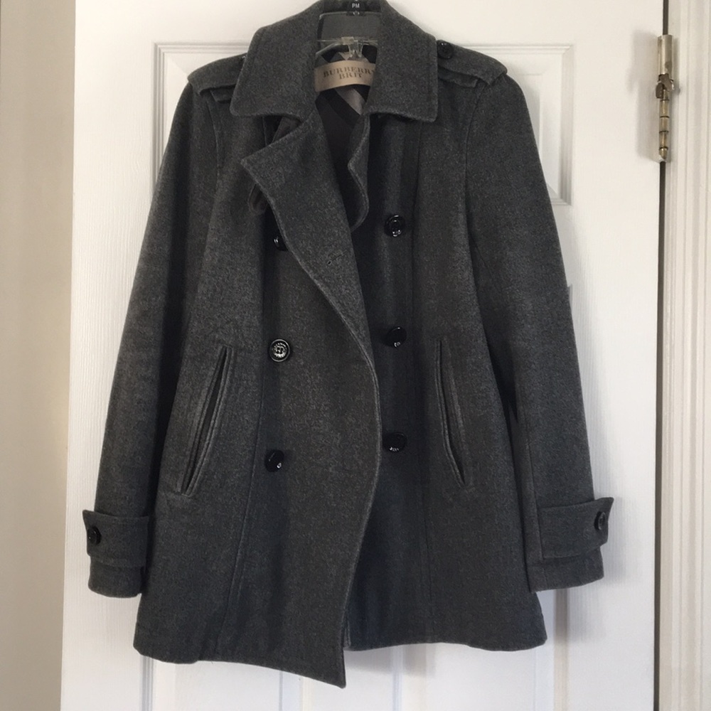 Host pick ❗️Authentic Burberry Pea Coat in gray